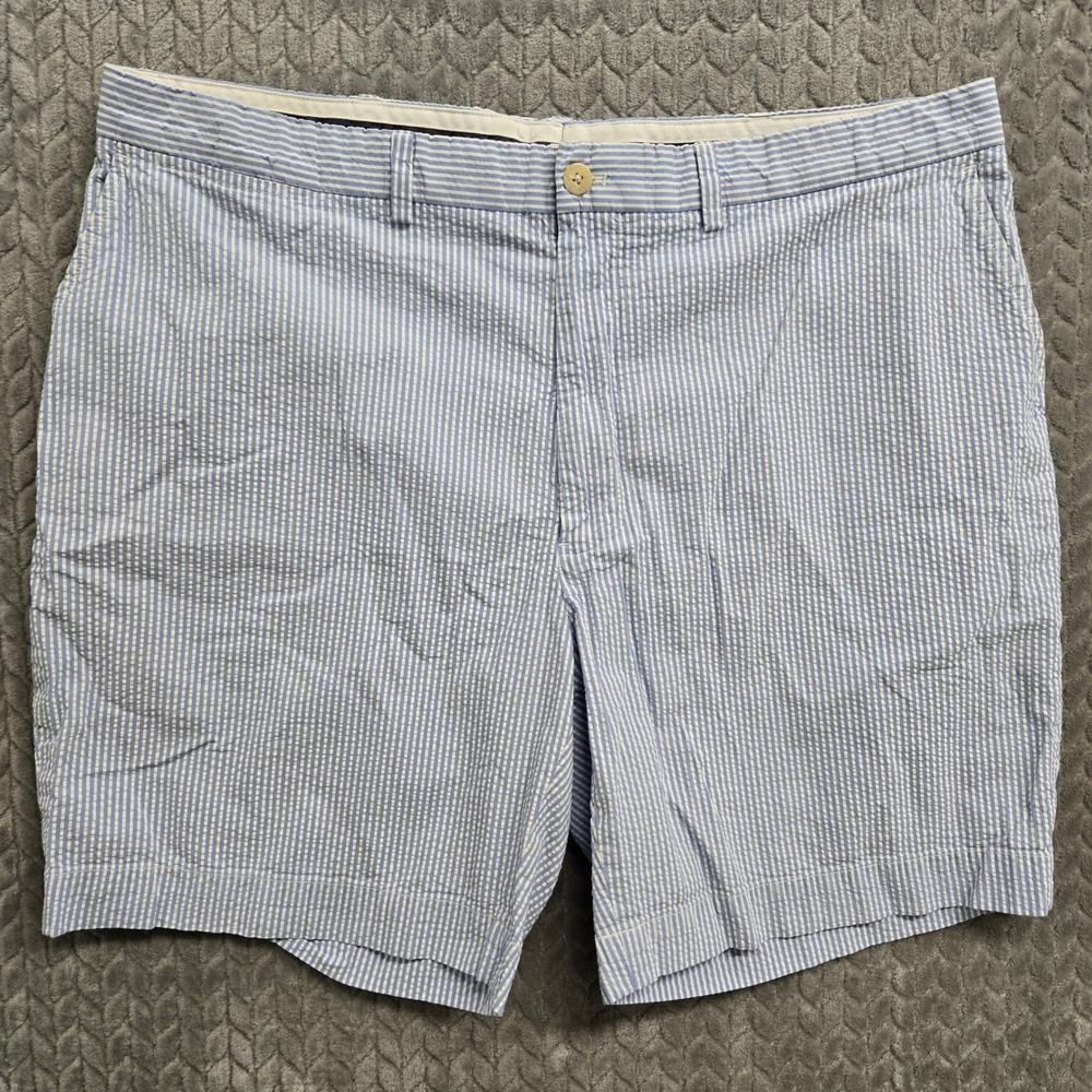 Polo Golf Ralph Lauren Striped Seersucker Shorts Mens Size 42 Golfers Embroidery